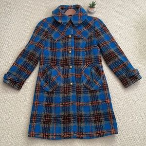 Dohao costume plaid pea coat